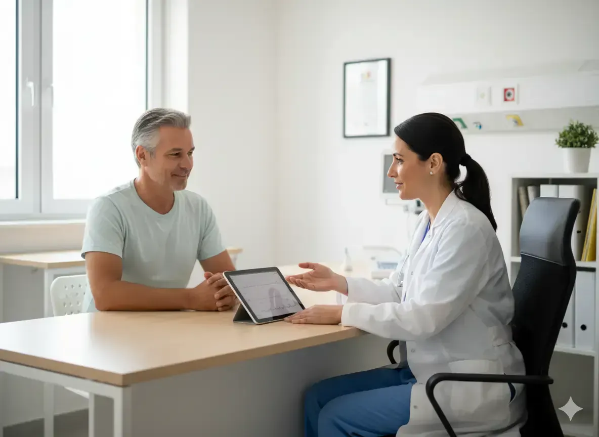 Consultation avec un médecin avant une hospitalisation