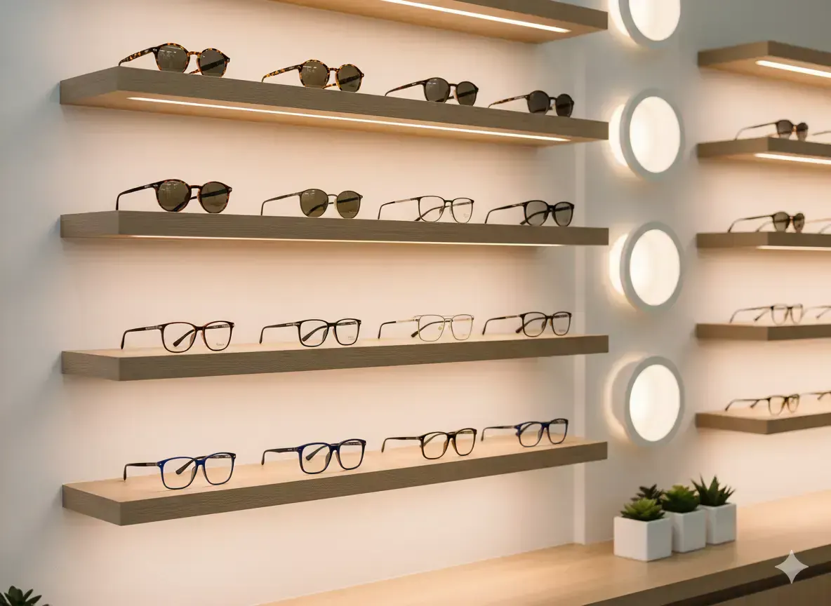 Choix d’une monture de lunettes chez l’opticien